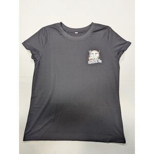 Women's Western Graphic Tee M Last Night Liquor Talk Cowboy Desert Black